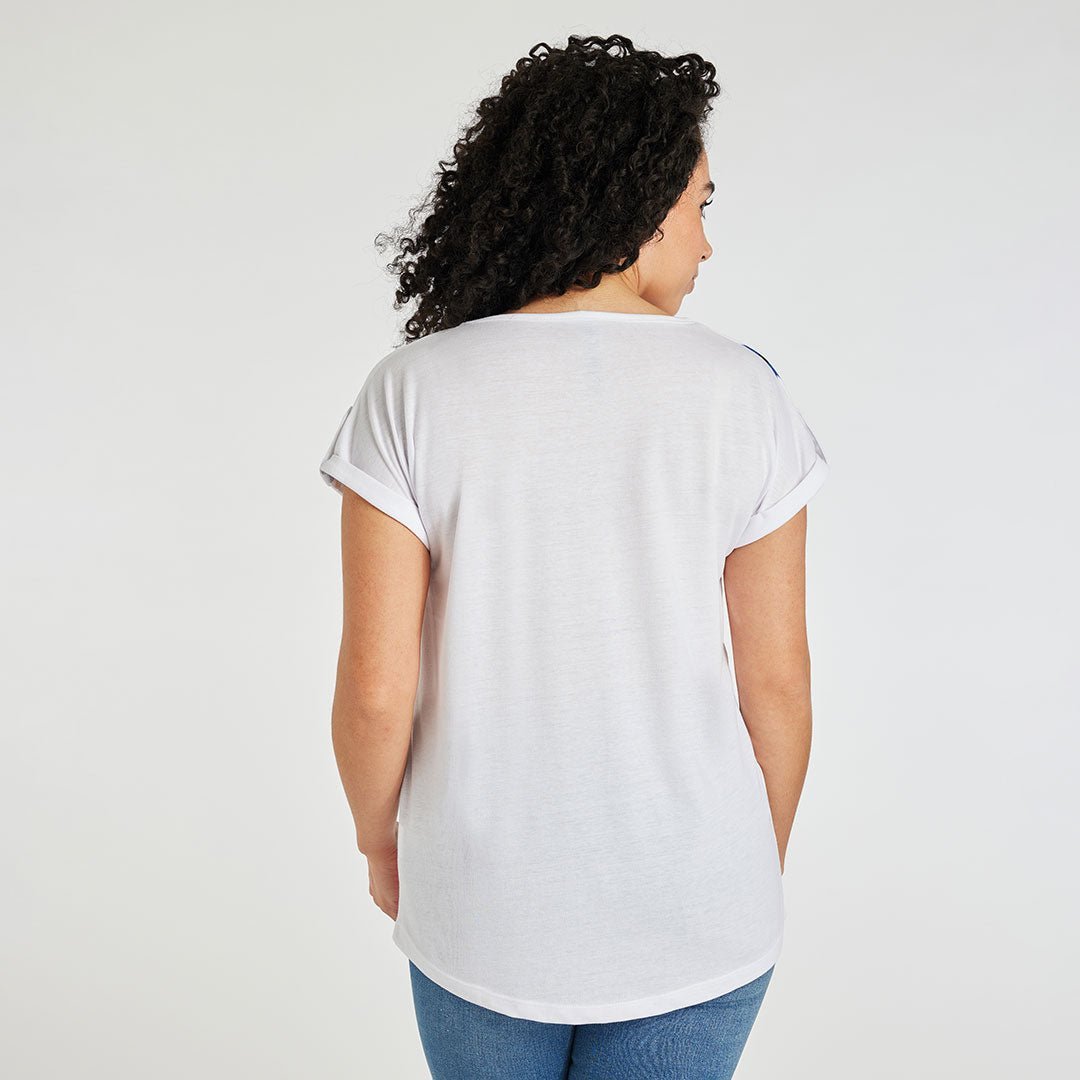 Ladies Flower Printed T-Shirt Green from You Know Who's