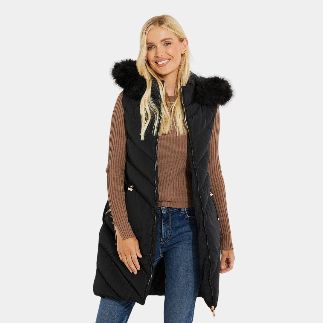 Ladies Fur Trim Gilet from You Know Who's