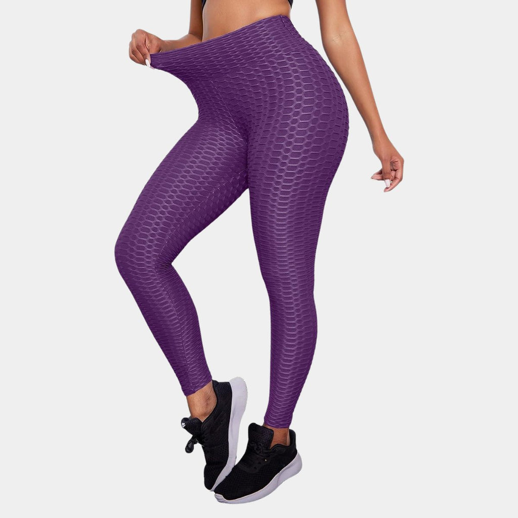 Ladies Honeycomb Ruched Leggings – You Know Who's