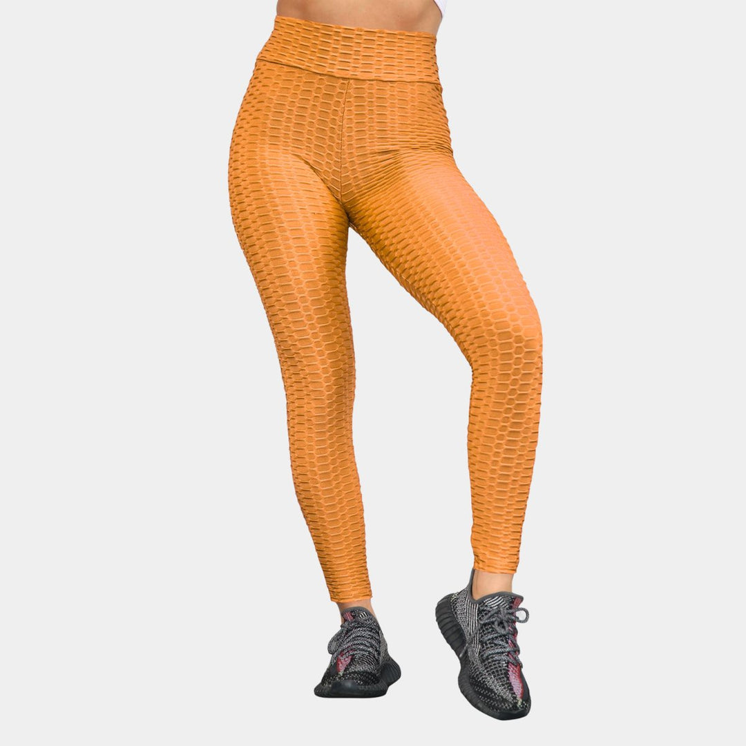 Ladies Honeycomb Ruched Leggings – You Know Who's