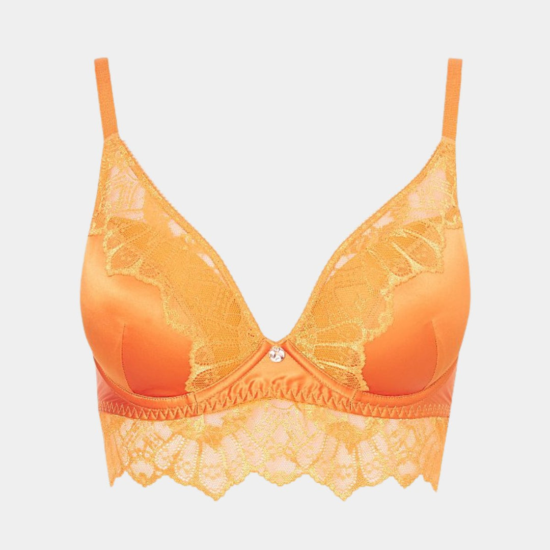 Ladies Ochre Lace Bra from You Know Who's