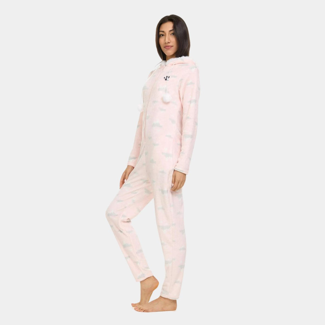 Fleece Onesie for Women  Pink Kigurumi – You Know Who's