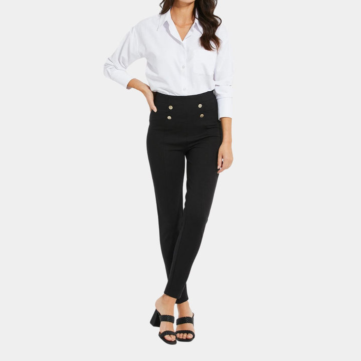 Ladies Ponte Trousers with Buttons from You Know Who's