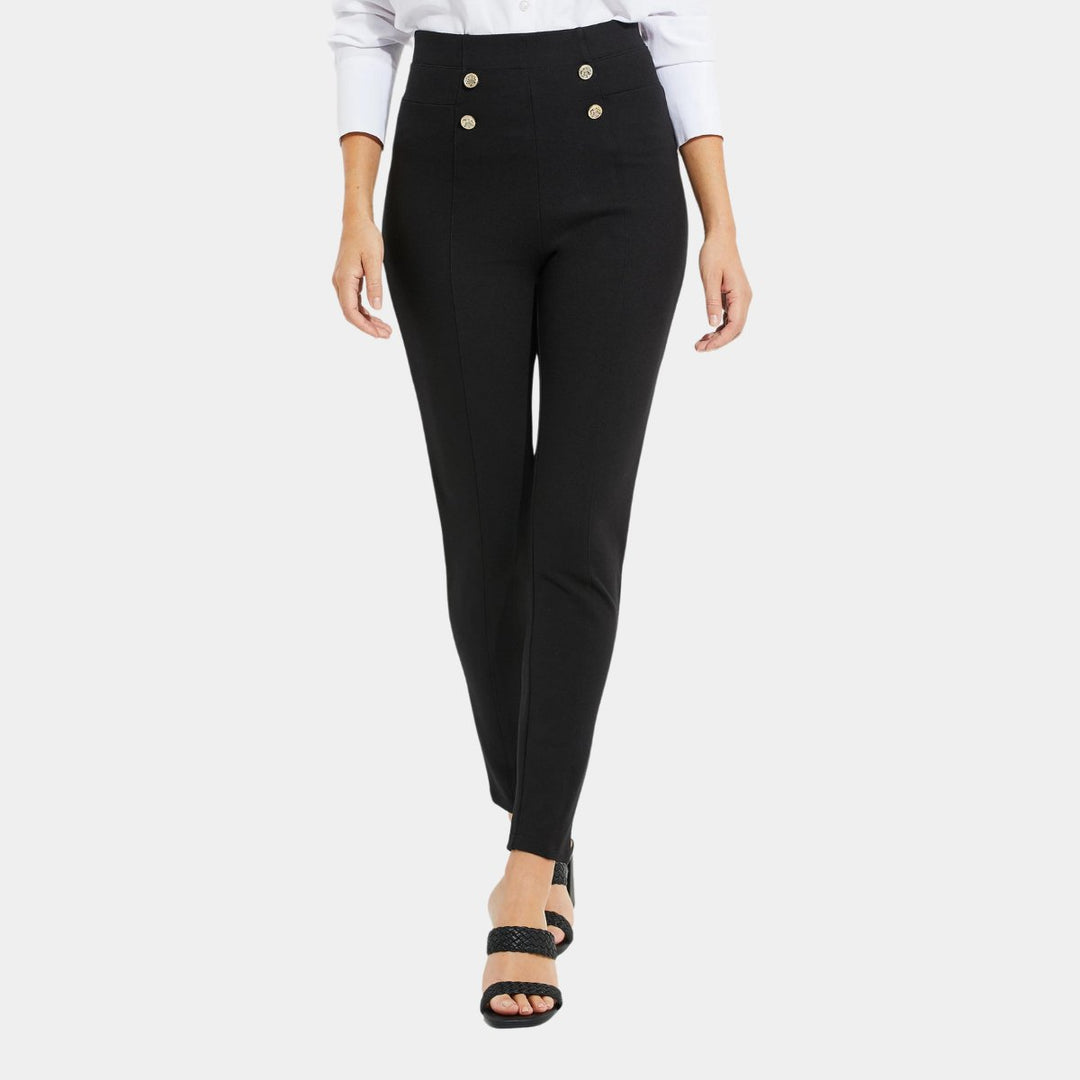 Ladies Ponte Trousers with Buttons from You Know Who's