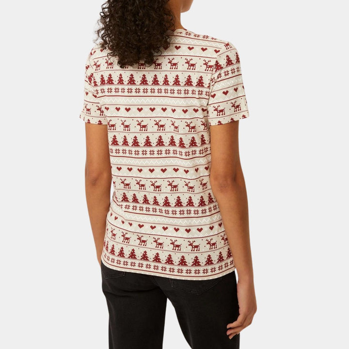 Ladies Reindeer Fairisle T-Shirt from You Know Who's