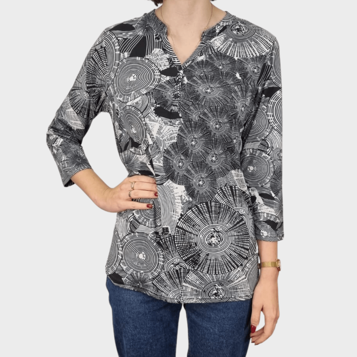 Ladies Spiral Printed Top from You Know Who's
