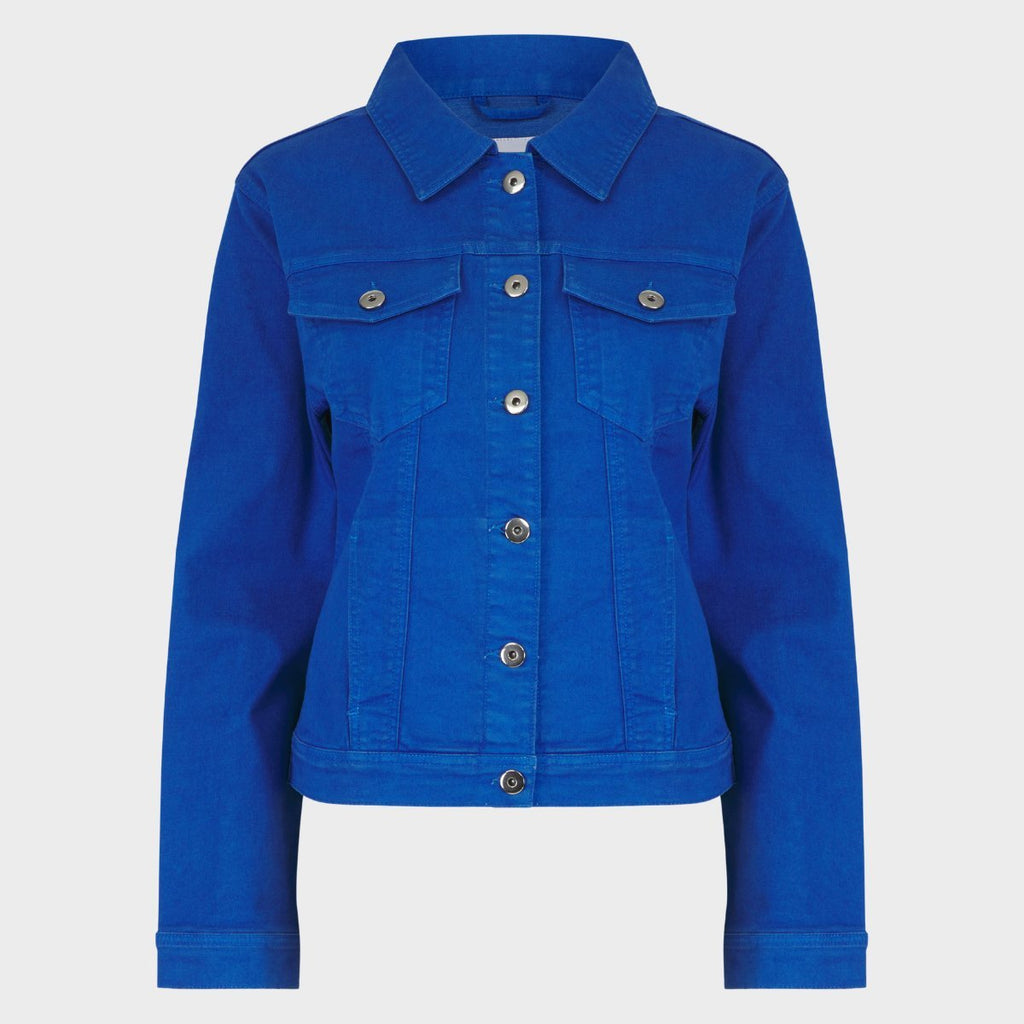 Ladies stretch denim on sale jacket