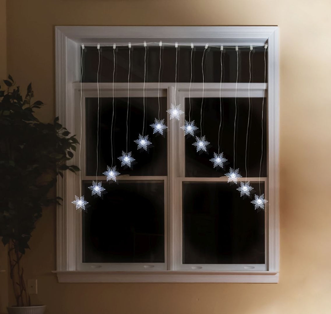 LED Snowflake Curtain Lights from You Know Who's