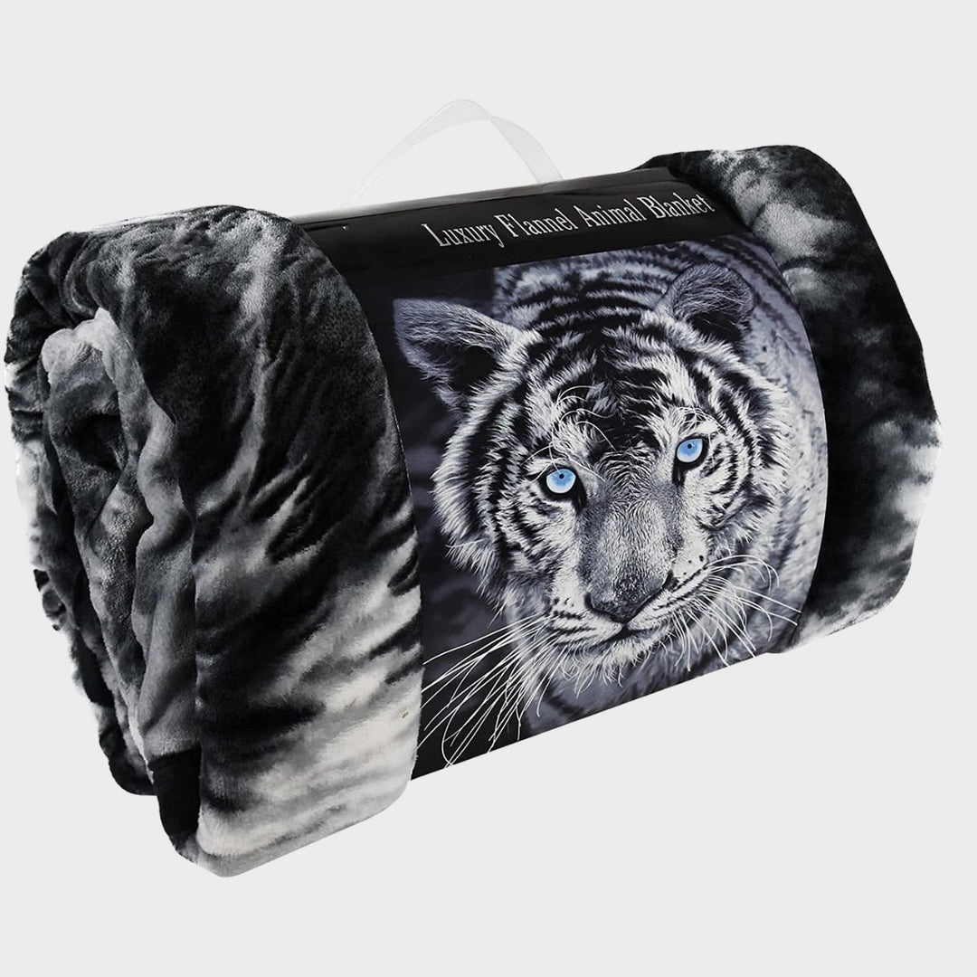 Luxury Animal Faux Mink White Tiger Throw from You Know Who's