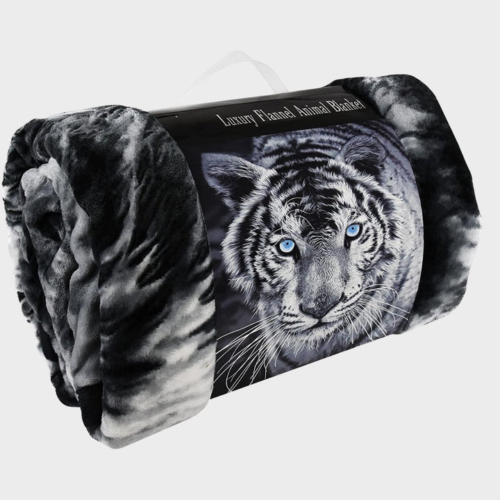 Luxury Animal Faux Mink White Tiger Throw from You Know Who's