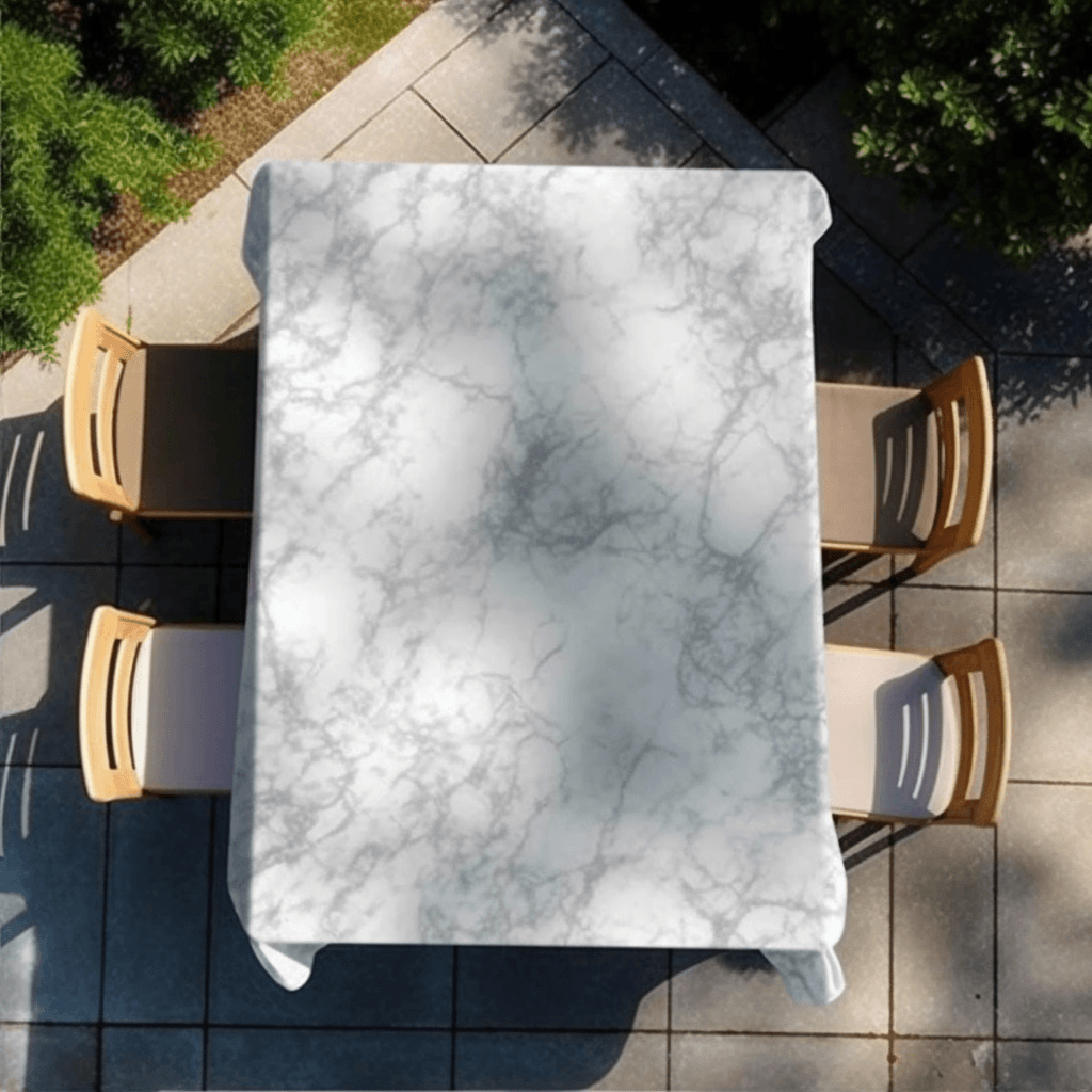 Marble effect tablecloth from You Know Who's