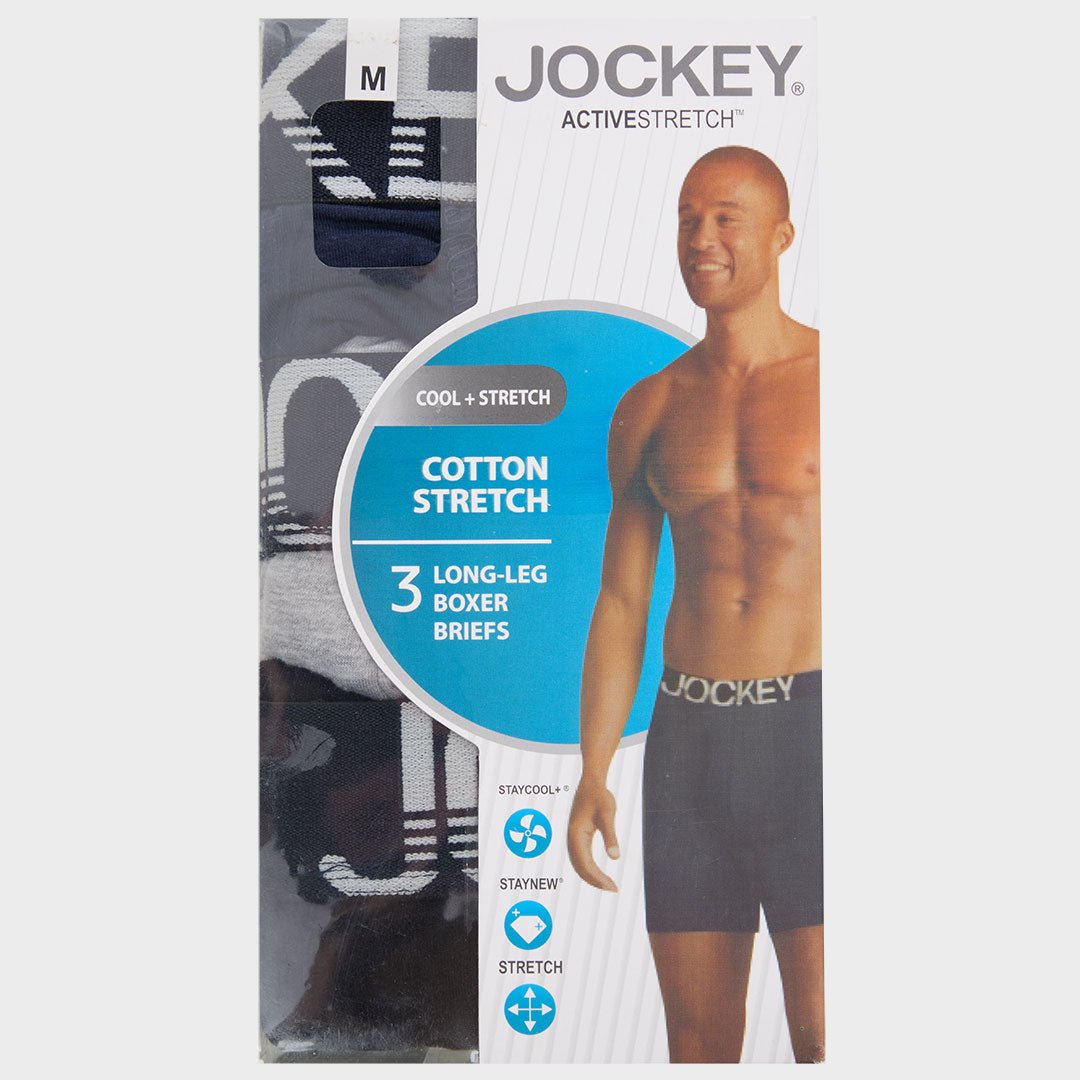 Mens 3 Pack Jockey Boxers Grey Mix from You Know Who's