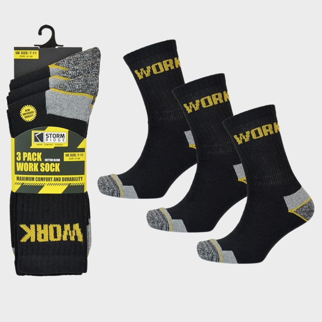 Mens 3pk Work Socks from You Know Who's