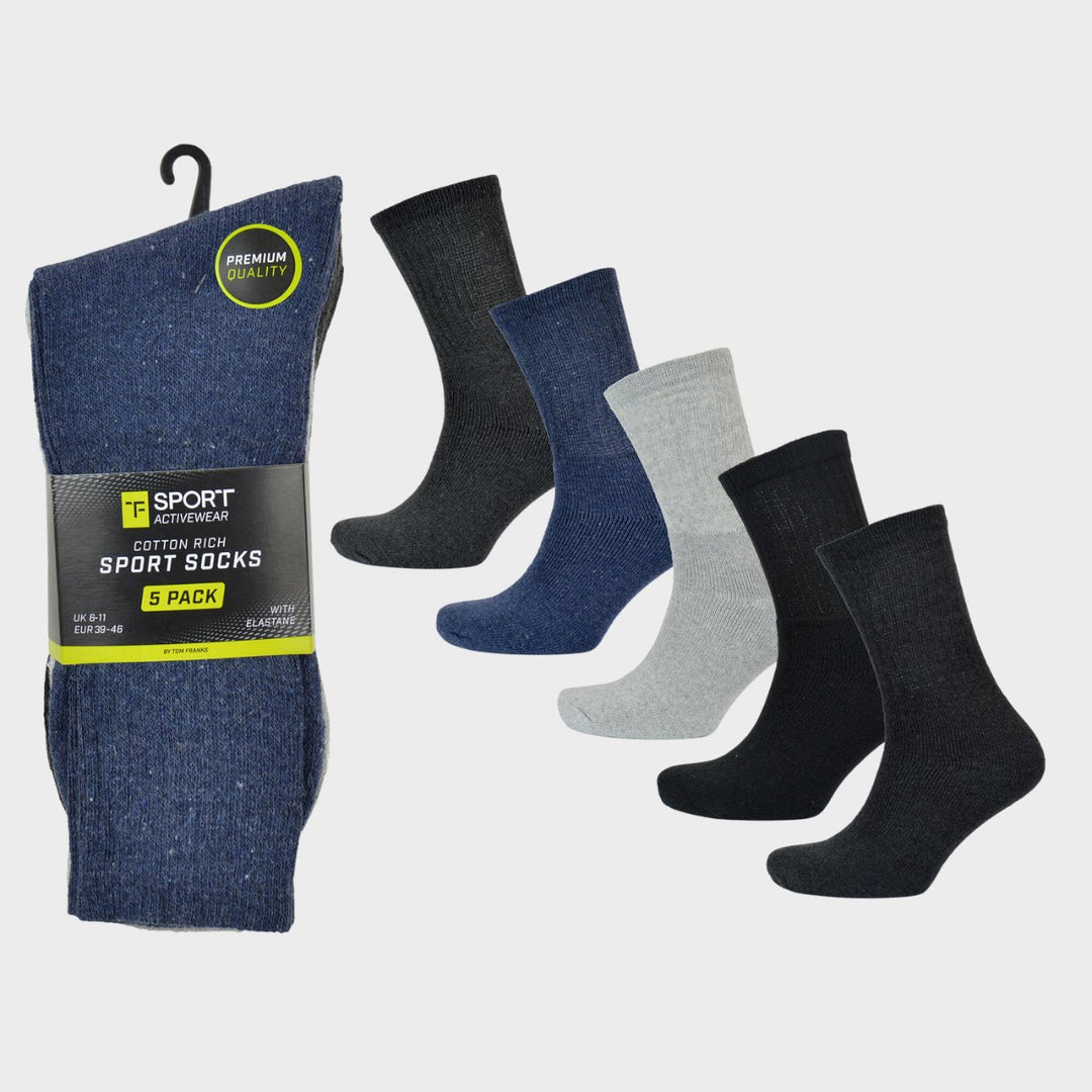 Men`s 5 Pack Denim Sport Socks from You Know Who's