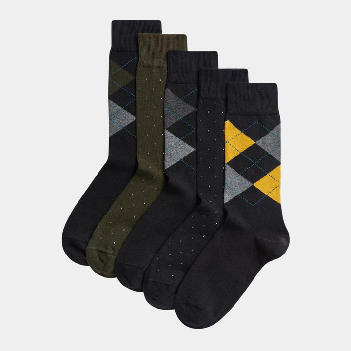 Mens 5pk Argyle Socks from You Know Who's
