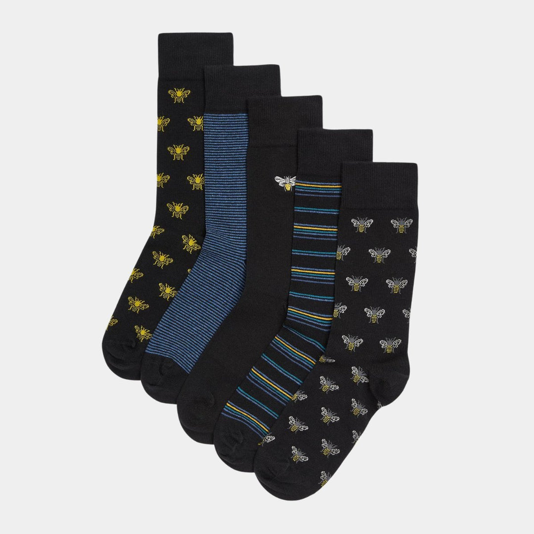 Mens 5pk Bees Socks from You Know Who's