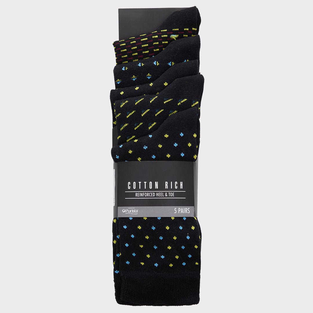 Mens 5pk Patterned Socks from You Know Who's