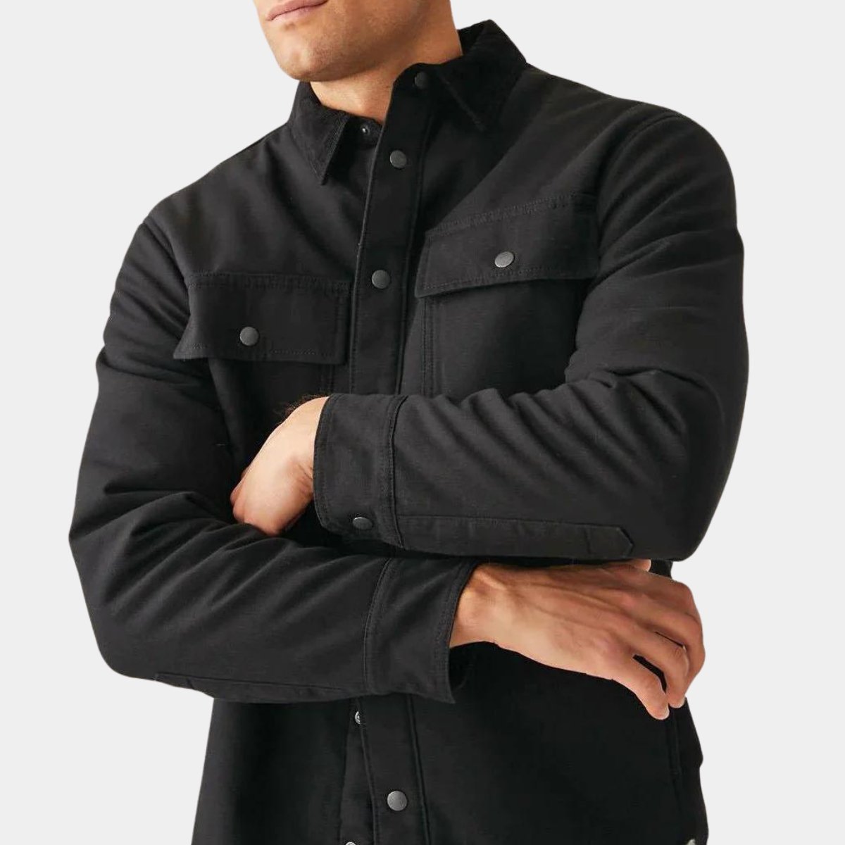 Mens Canvas Borg Lined Shacket with Stormwear from You Know Who's