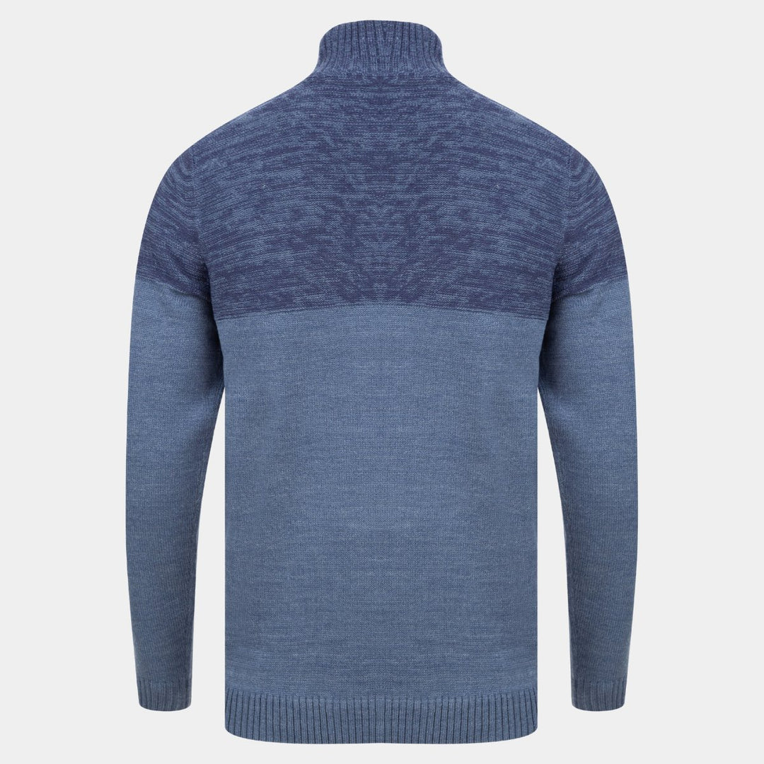 Mens Contrast Panel 1/4 Zip Neck Jumper from You Know Who's