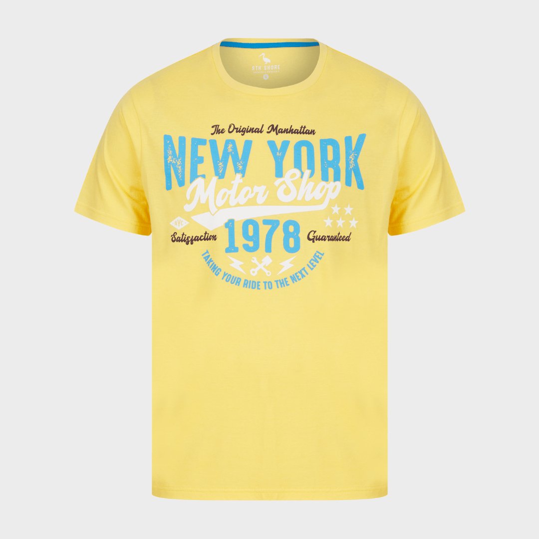 Mens New York T-Shirt Gold from You Know Who's