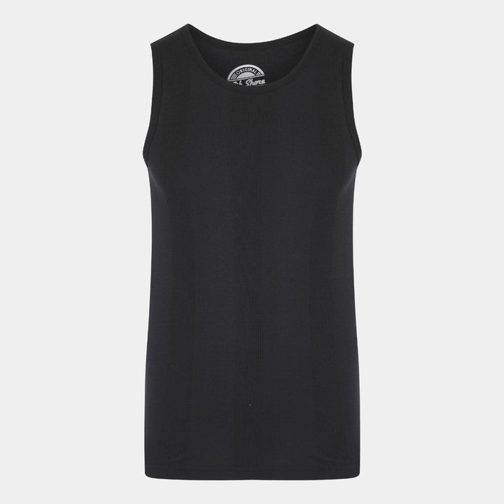 Black sleeveless vest for men