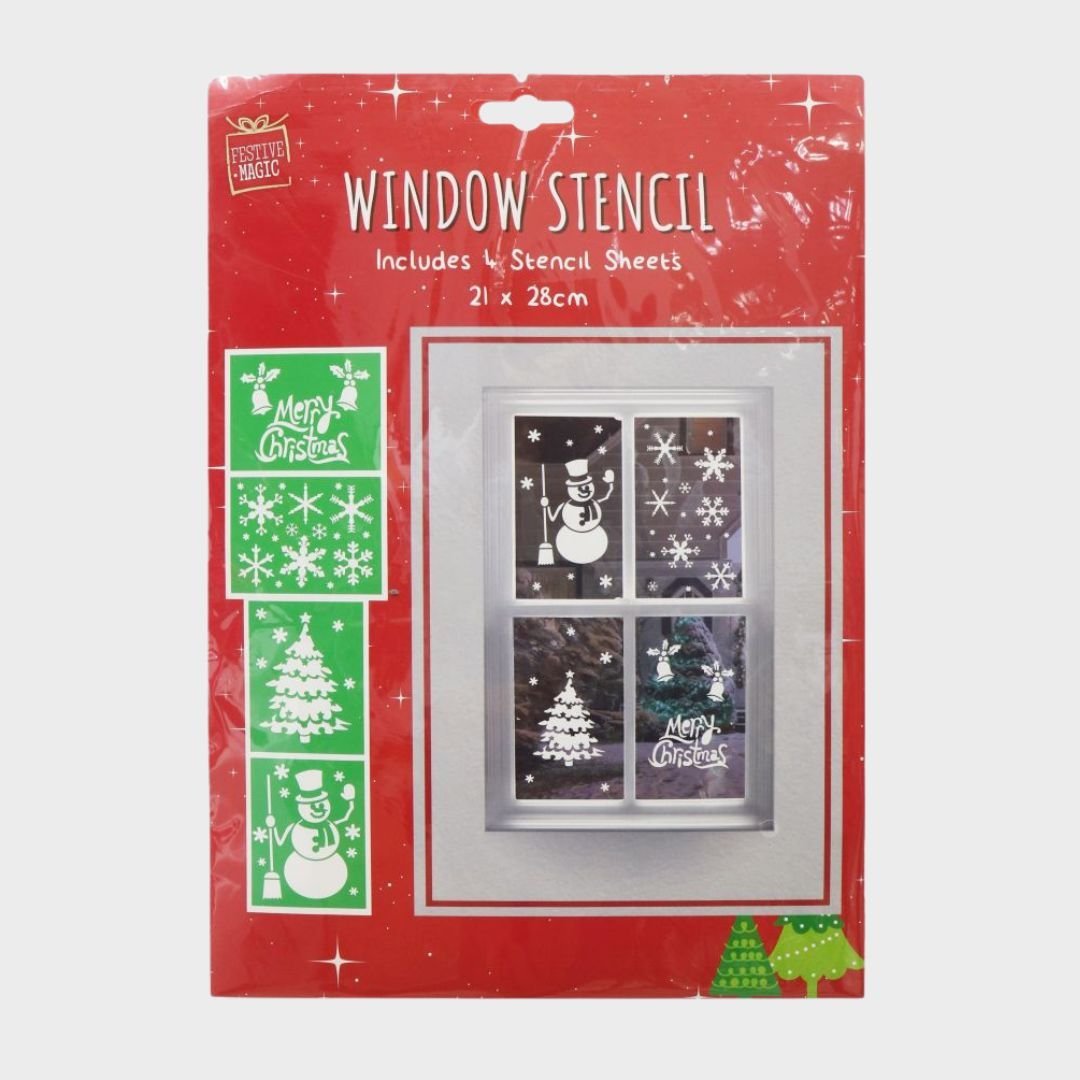 Reusable Christmas Snow Stencil from You Know Who's