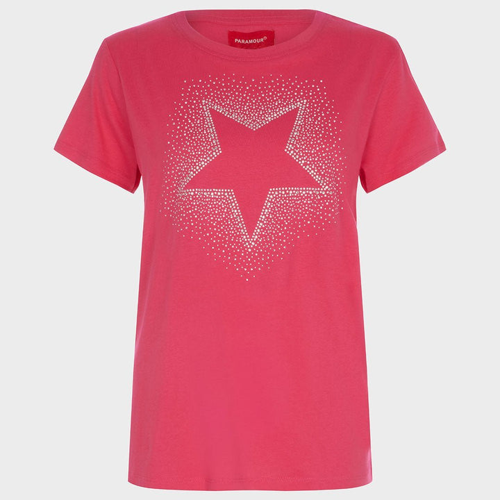 Silver Star T-Shirt Fuschia from You Know Who's