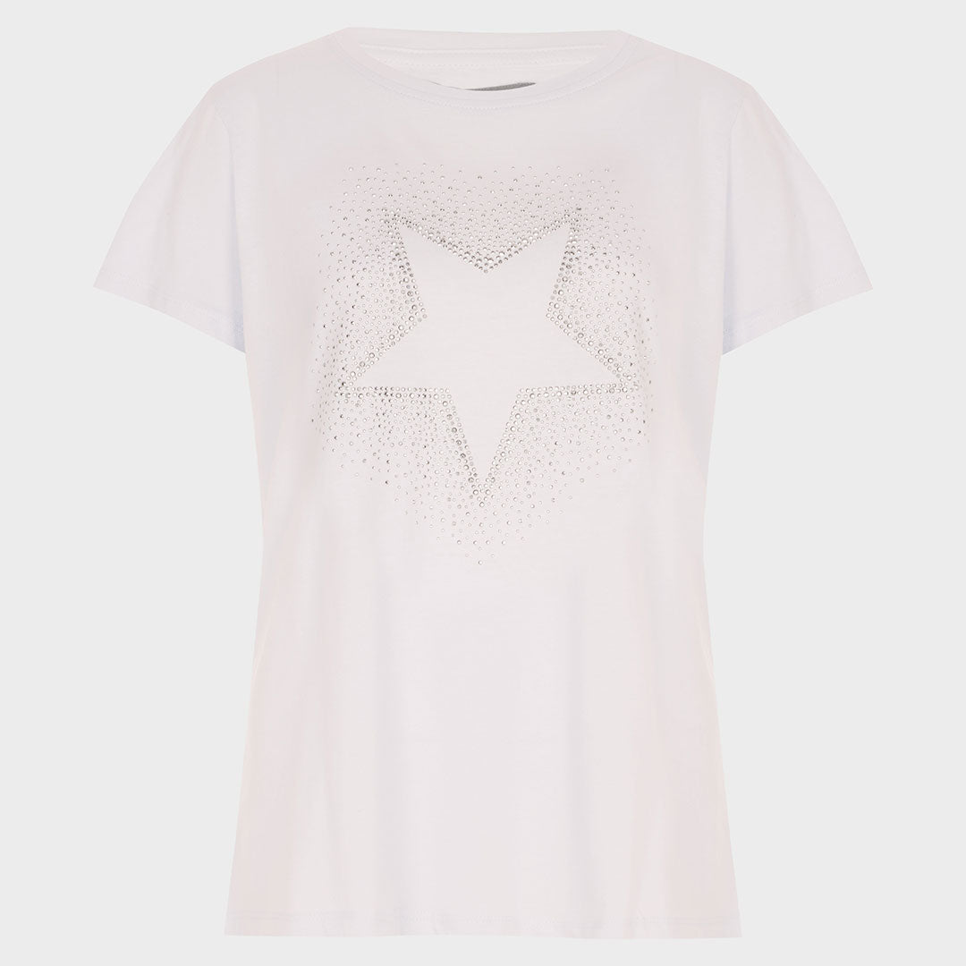 Silver Star T-Shirt White from You Know Who's