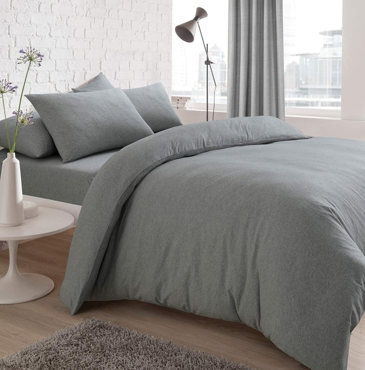 Sleepdown 100% Cotton Grey Melange Duvet Cover Set from You Know Who's