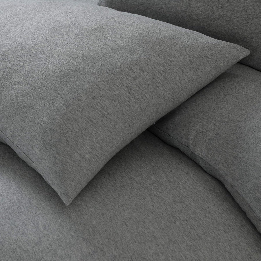 Sleepdown 100% Cotton Grey Melange Duvet Cover Set from You Know Who's