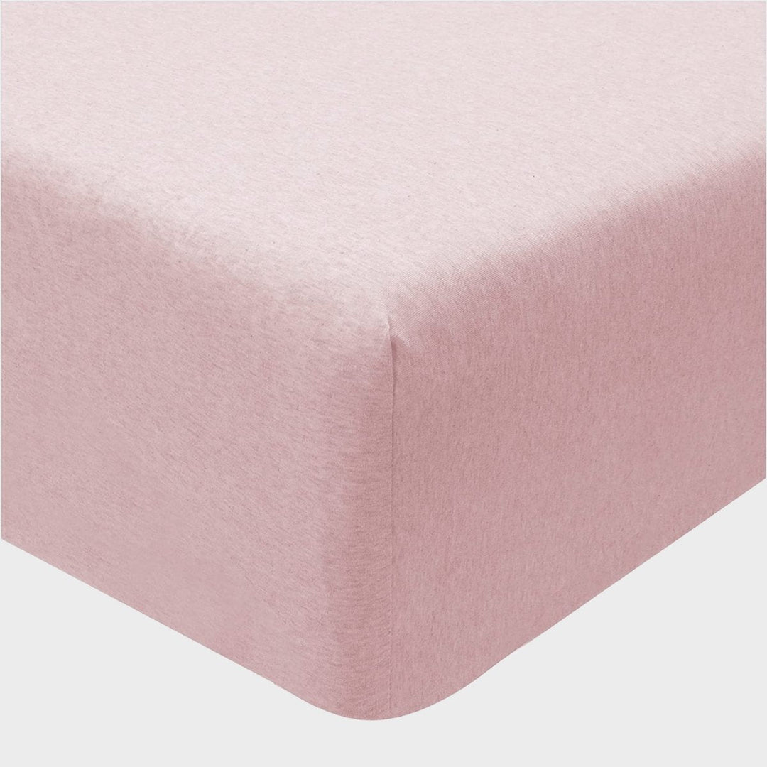 Sleepdown 100% Cotton Pink Melange Fitted Sheet from You Know Who's