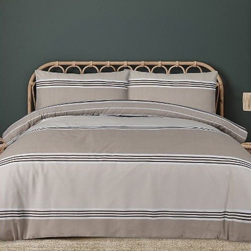 Sleepdown Banded Stripe Duvet Set - Natural from You Know Who's