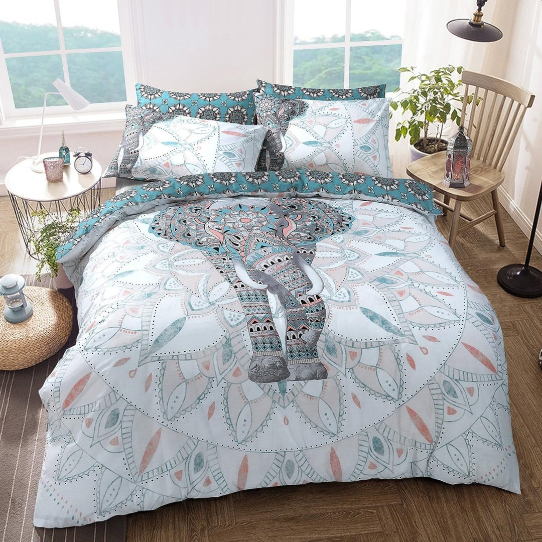 Sleepdown Elephant Teal Mandala Duvet Cover from You Know Who's