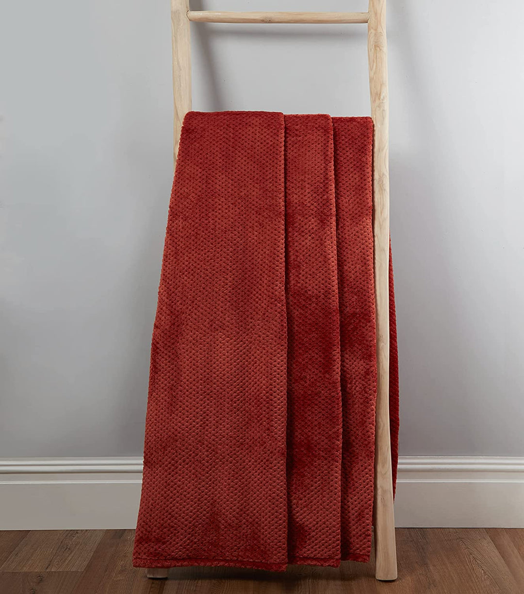 Sleepdown Rust Waffle Fleece Throw from You Know Who's