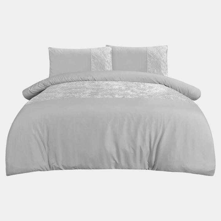 Sleepdown Velvet Cuff Silver Duvet Cover from You Know Who's