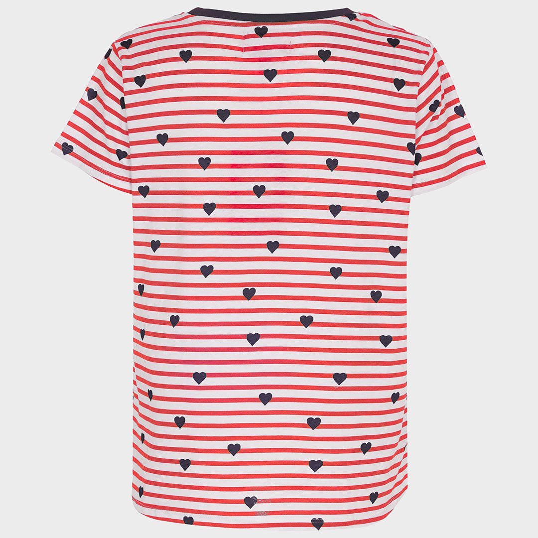 Stripe Heart T-Shirt Red from You Know Who's