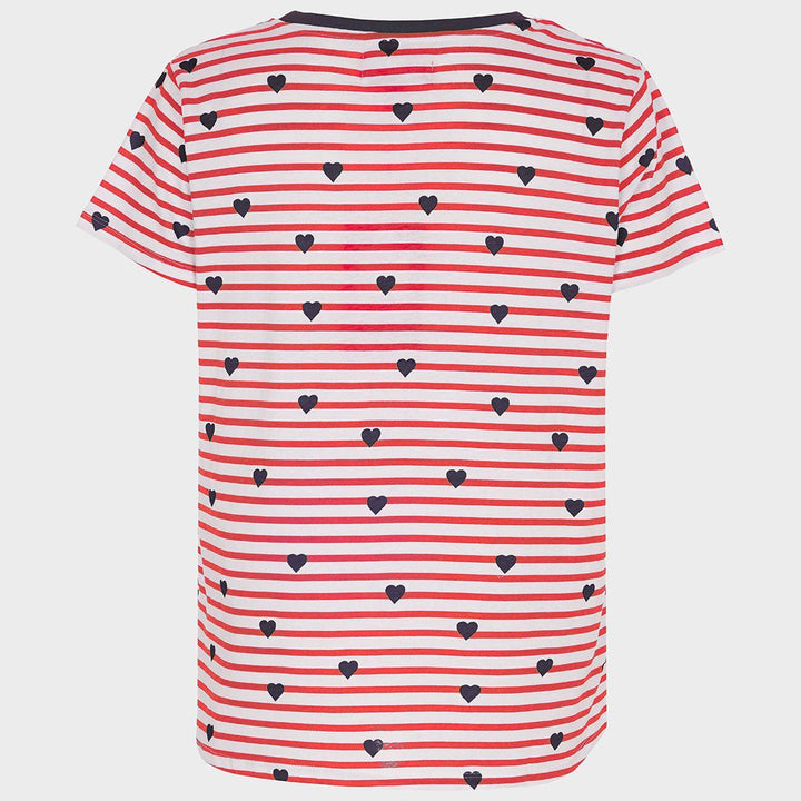 Stripe Heart T-Shirt Red from You Know Who's